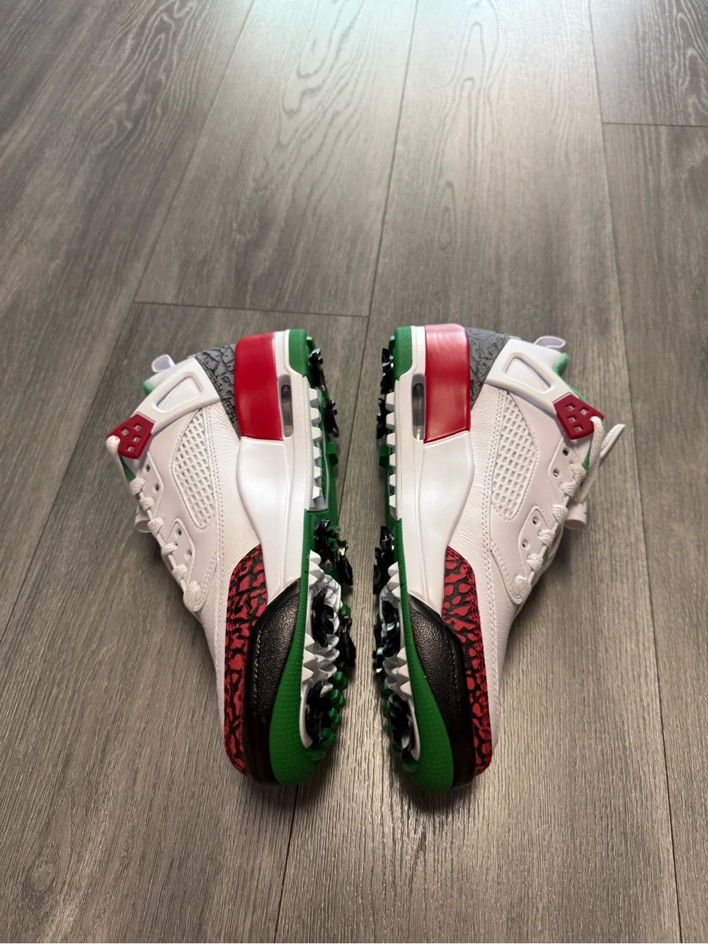 Air Jordan Spizike Golf “White Classic Green Red” (HQ4365-100) Men’s Size 6